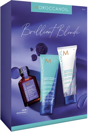 Moroccanoil COLOR CARE PERFECCIONADOR DEL RUBIO ESTUCHE. Set peluquería. Tipo de Cabello: Cabello Rubio. Formulación: Sin Parabenos, Sin Sulfatos. Green Beauty: Cruelty Free