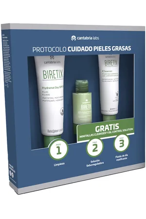 Cantabria Labs BIRETIX PROTOCOLO CUIDADO PIELES GRASAS ESTUCHE. Set cosmética facial. Edad: Entre 26 y 35 años, Entre 36 y 50 años, Más de 50 años. Tipo de Piel: Grasa, Acneica. Texturas: Fluido. Formulación: Hipoalergénico, No Comedogénico. Producto de P