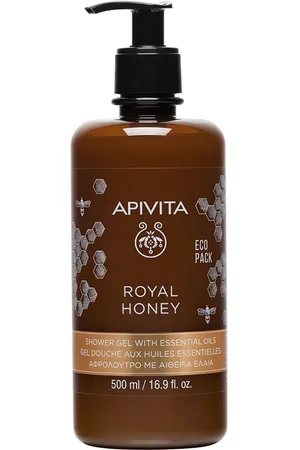 APIVITA ROYAL HONEY Gel de baño con miel y aceites esenciales - Limpia suavemente y calma la piel. Gel de baño. Tipo de Piel: Seca. Texturas: Aceite. Green Beauty: Ingredientes naturales. Propiedades: Hidratante. Formato: Dosificador. Producto de P