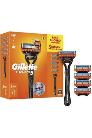 Gillette Fusion 5 máquina + 5 recambios. Cuchillas de afeitar