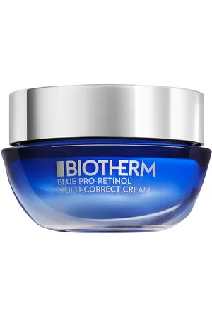 Biotherm BLUE PRO-RETINOL MULTI-CORRECT crema. Antiarrugas y Antiedad. Edad: Entre 36 y 50 años. Tipo de Piel: Todo Tipo de Pieles. Texturas: Crema. Green Beauty: Ingredientes naturales. Tendencias: Retinol, Ácido Hialurónico, Niacinamida. Ingredien