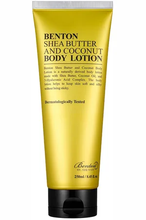 Benton SHEA BUTTER AND COCONUT body lotion. Hidratante corporal. Tendencias: Ácido Hialurónico, Karité, Coco, Cosmética Coreana. Green Beauty: Vegano. Ingredientes: Ácido Hialurónico