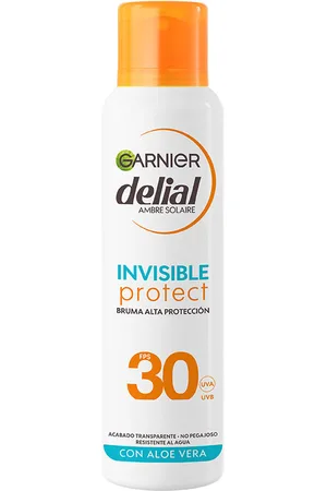 Garnier INVISIBLE PROTECT bruma alta protección SPF30 spray. Protector solar corporal. Formato: Spray. Tendencias: Aloe Vera. Ingredientes: Aloe Vera. Otras Características: Waterproof. Protección SPF: Alta SPF 30
