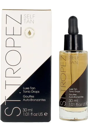 St. Tropez SELF TAN luxe tan tonic drops. Faciales Corporales. Tipo de Piel: Sensible, Todo Tipo de Pieles. Texturas: Aceite. Formulación: No Comedogénico. Green Beauty: Ingredientes naturales, Vegano, Cruelty Free. Formato: Bifásico. Tendencias: Niac