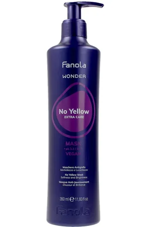 Fanola NO YELLOW mask. Hidratantes y nutritivas - Mascarilla para el pelo. Tipo de Cabello: Cabello Teñido, Cabello con Mechas, Cabello Rubio. Formato: Dosificador