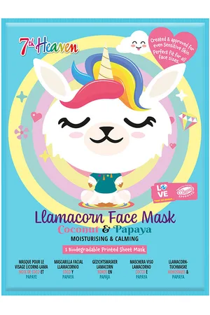 7th Heaven LLAMACORN face mask. Tratamiento Facial Hidratante. Green Beauty: Vegano