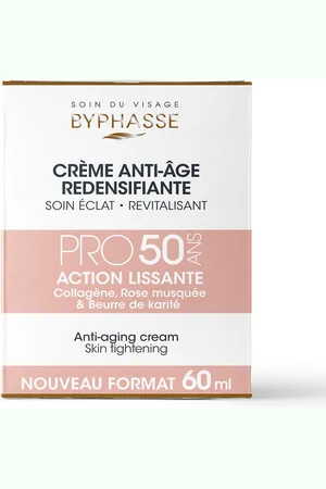 Byphasse PRO 50 ACTION LISSANTE crema antiedad redensificante. Cremas Antiarrugas y Antiedad. Edad: Entre 26 y 35 años, Más de 50 años. Tipo de Piel: Todo Tipo de Pieles. Tratamiento: Día. Texturas: Crema