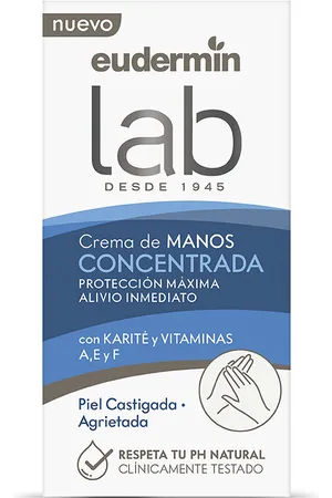 Eudermin MANOS CONCENTRADA crema máxima protección. Tratamientos y cremas manos. Tipo de Piel: Todo Tipo de Pieles. Texturas: Crema. Formulación: Sin Parabenos. Green Beauty: Ingredientes naturales