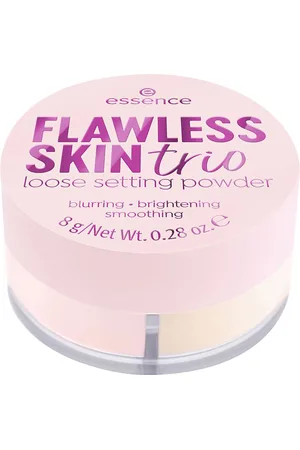 Essence FLAWLESS SKIN polvos sueltos. Polvos sueltos - Fijador de maquillaje. Formulación: Sin Parabenos. Green Beauty: Vegano, Cruelty Free