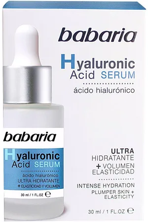Babaria HYALURONIC ACID sérum ultrahidratante. Tratamiento Facial Hidratante. Edad: Entre 18 y 25 años, Entre 26 y 35 años, Entre 36 y 50 años, Más de 50 años. Tipo de Piel: Todo Tipo de Pieles. Texturas: Sérum. Formulación: Hipoalergénico. Formato
