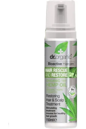 Dr Organic RESCUE & RESTORE tratamiento capilar anticaida-fortalecedor. Tratamiento anticaída. Green Beauty: Vegano, Cruelty Free