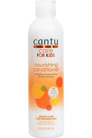 Cantu CARE FOR KIDS nourishing conditioner. Cuidado del cabello niños. Tipo de Cabello: Cabello Rizado. Texturas: Crema. Formulación: Sin Parabenos, Sin Sulfatos, Sin Siliconas. Formato: Dosificador