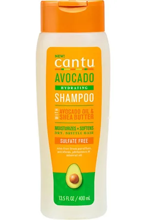 Cantu AVOCADO HYDRATING shampoo. Champú antiencrespamiento - Champú hidratante - Definición de rizos afro. Tipo de Cabello: Todo Tipo de Cabello, Cabello Seco, Cabello Rizado. Texturas: Espuma/Mousse. Formulación: Sin Parabenos, Sin Sulfatos, Sin