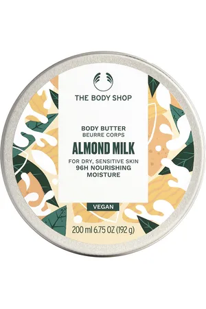 THE BODY SHOP ALMOND MILK manteca corporal. Hidratante corporal. Tipo de Piel: Seca, Sensible. Texturas: Crema. Green Beauty: Ingredientes naturales, Vegano, Cruelty Free. Tendencias: Karité, Almendras