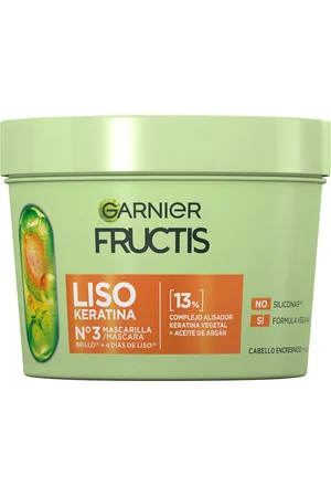 Garnier FRUCTIS Nº3 mascarilla liso keratina. Mascarilla alisadora - Mascarilla con keratina. Tendencias: Keratina. Green Beauty: Vegano, Cruelty Free