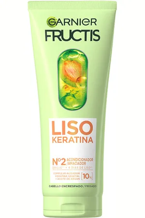 Garnier FRUTICS Nº2 acondicionador liso keratina. Acondicionador alisador - Acondicionador con keratina. Tendencias: Keratina. Green Beauty: Vegano, Cruelty Free