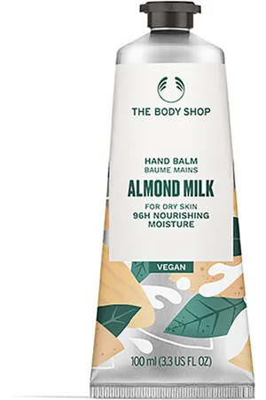 THE BODY SHOP ALMOND MILK bálsamo de manos. Tratamientos y cremas manos. Tipo de Piel: Seca, Sensible. Texturas: Bálsamo. Green Beauty: Ingredientes naturales, Vegano, Cruelty Free. Tendencias: Karité, Almendras