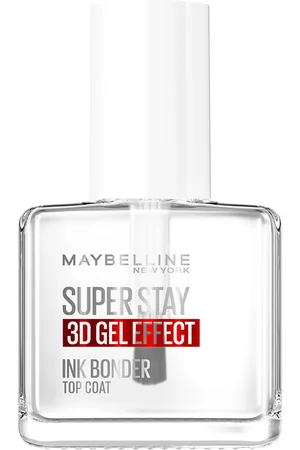 Maybelline Superstay nail 3D gel effect ink bonder top coat. Esmalte de uñas