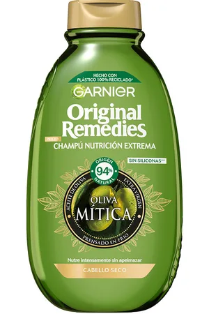 Garnier ORIGINAL REMEDIES champú oliva mítica. Champú hidratante. Tipo de Cabello: Cabello Seco. Green Beauty: Cruelty Free