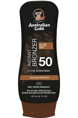 Australian Gold LOTION SUNSCREEN with bronzer SPF50. Protector solar corporal. Tipo de Piel: Sensible, Todo Tipo de Pieles. Texturas: Loción. Formulación: Sin Parabenos, Sin Alcohol. Otras Características: Waterproof. Protección SPF: Alta SPF 50. Green Bea