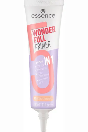 Essence WONDER FULL 10 prebase 5 en 1. Prebase maquillaje. Formulación: Sin Parabenos. Protección SPF: Alta SPF 30. Green Beauty: Vegano, Cruelty Free