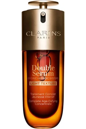 Clarins DOUBLE SERUM light texture. Tratamiento Facial Hidratante - Antiarrugas y Antiedad. Edad: Entre 26 y 35 años, Entre 36 y 50 años, Más de 50 años. Tipo de Piel: Todo Tipo de Pieles. Texturas: Sérum. Green Beauty: Ingredientes naturales. Form