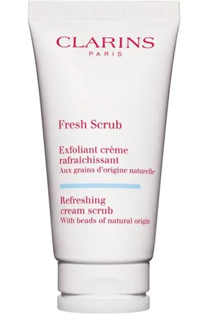 Clarins FRESH SCRUB exfoliante en crema refrescante. Exfoliante facial. Tipo de Piel: Todo Tipo de Pieles. Tratamiento: Día, Noche. Texturas: Crema. Green Beauty: Ingredientes naturales. Tendencias: Escualeno