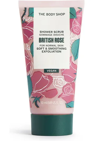 THE BODY SHOP BRITISH ROSE exfoliante de ducha. Exfoliante corporal. Tipo de Piel: Normal. Tendencias: Rosa. Green Beauty: Vegano, Cruelty Free
