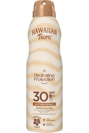 Hawaiian Tropic SILK HYDRATION AIR SOFT SPF30 spray. Protector solar corporal. Tipo de Piel: Todo Tipo de Pieles. Formato: Spray. Protección SPF: Alta SPF 30. Green Beauty: Cruelty Free