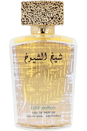Lattafa SHEIKH AL SHUYUKH edición lujo. Perfume. Familias Olfativas: Especiada, Oriental, Gourmand. Tendencias: Perfumes Árabes