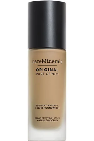 bareMinerals ORIGINAL PURE SERUM liquid foundation. Base de maquillaje. Tipo de Piel: Sensible, Todo Tipo de Pieles. Texturas: Sérum. Formulación: No Comedogénico, Sin Siliconas, Sin Fragancia. Green Beauty: Ingredientes naturales, Vegano, Cruelty Free.