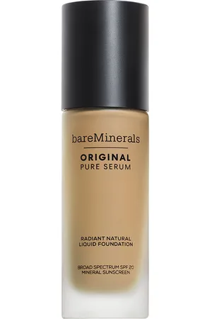 bareMinerals ORIGINAL PURE SERUM liquid foundation. Base de maquillaje. Tipo de Piel: Sensible, Todo Tipo de Pieles. Texturas: Sérum. Formulación: No Comedogénico, Sin Siliconas, Sin Fragancia. Green Beauty: Ingredientes naturales, Vegano, Cruelty Free.