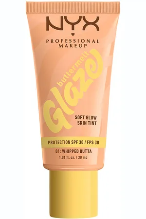 Nyx Professional Make Up BUTTERMELT GLAZE protector solar tint + SPF30. Tratamiento Facial Hidratante - Iluminador. Tendencias: Karité, Niacinamida. Protección SPF: Alta SPF 30. Green Beauty: Vegano, Cruelty Free. Ingredientes: Niacinamida