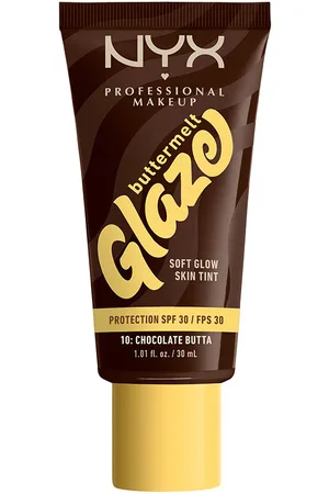 Nyx Professional Make Up BUTTERMELT GLAZE protector solar tint + SPF30. Tratamiento Facial Hidratante - Iluminador. Tendencias: Karité, Niacinamida. Protección SPF: Alta SPF 30. Green Beauty: Vegano, Cruelty Free. Ingredientes: Niacinamida