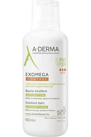 A-derma EXOMEGA CONTROL bálsamo emoliente. Cremas para bebés - Hidratante corporal. Tipo de Piel: Seca, Sensible, Atópica. Texturas: Bálsamo. Green Beauty: Ingredientes naturales. Propiedades: Calmante, Hidratante. Formato: Dosificador. Formulación