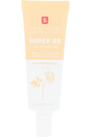 Erborian SUPER BB AU GINSENG crema anti-imperfecciones SPF20. BB Cream. Tipo de Piel: Acneica. Tendencias: Niacinamida, Cosmética Coreana. Protección SPF: Media SPF 20. Ingredientes: Niacinamida