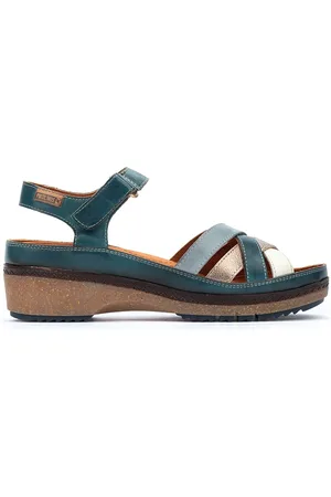 Pikolinos Sandalias cuña de piel GRANADA W0W