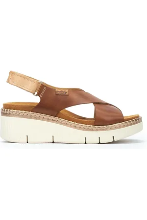 Pikolinos Sandalias cuña de piel GOMERA W0K