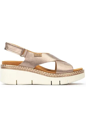 Pikolinos Sandalias cuña de piel GOMERA W0K