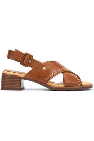 Pikolinos Sandalias tacón de piel OLIVA W2G