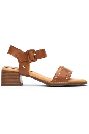 Pikolinos Sandalias tacón de piel OLIVA W2G