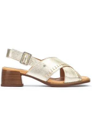 Pikolinos Sandalias tacón de piel OLIVA W2G