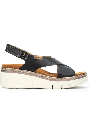 Pikolinos Sandalias cuña de piel GOMERA W0K