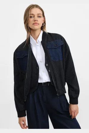 Please Chaqueta bomber con bolsillos en contraste