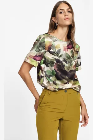 Please Camiseta fluida con estampado botánico
