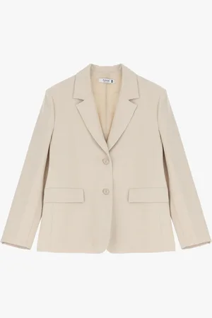 Please Blazer con bolsillos delanteros y botones
