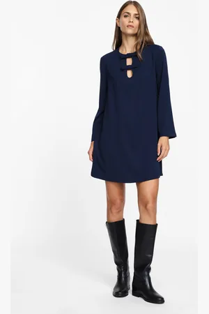 Please Vestido corto con aberturas frontales