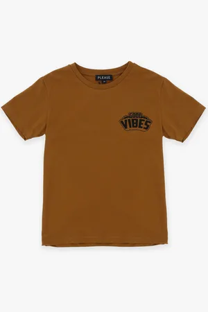 Please Camiseta de niño de algodón con texto