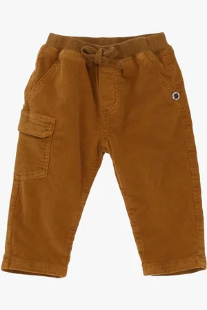 Please Pantalón baby con cintura elástica y bolsillos aplicados