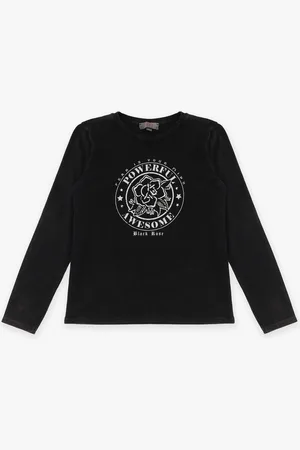 Please Jersey de niña de algodón con estampado